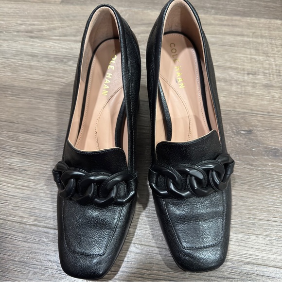 COLE HAAN
Chrystie Square Toe Chain Leather Loafer Pumps size 8.5 B - Picture 4 of 8